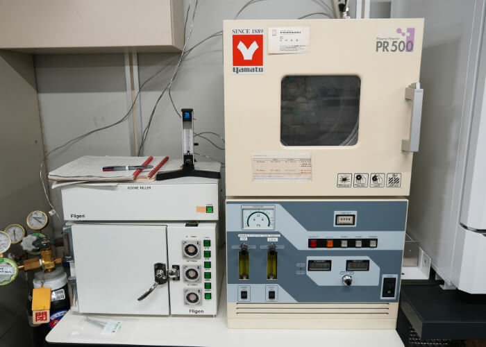 プラズマリアクター（ヤマト科学 PR500） UVオゾンリアクター（フィルジェン UV253）